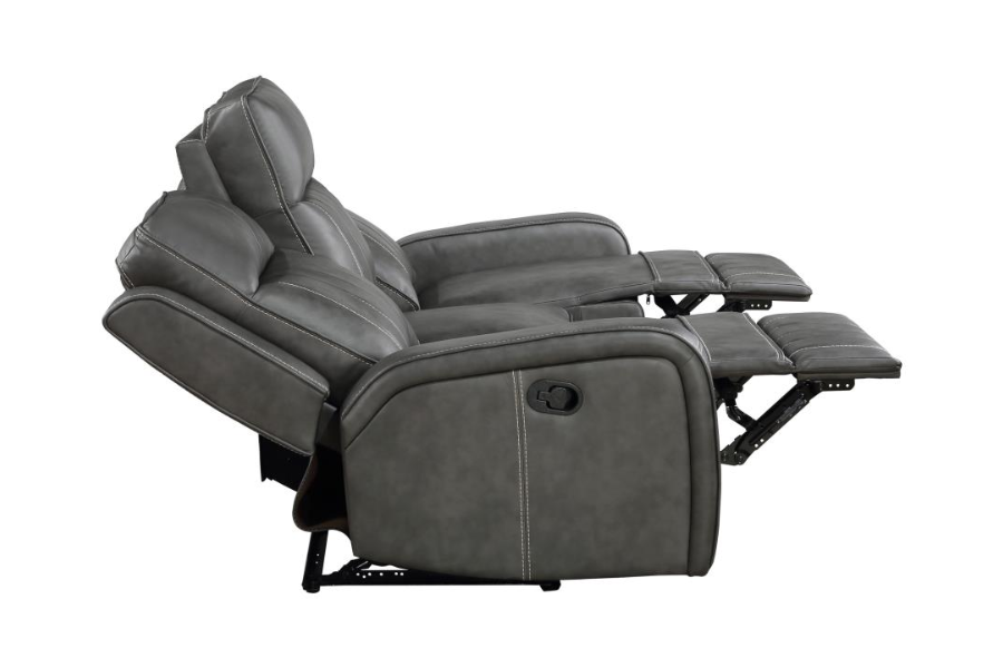 Conjunto de sofá reclinable tapizado de 2 piezas Raelynn gris 603191-S2 