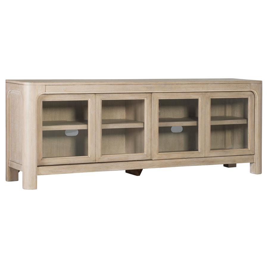 Solano 71-inch 2-door TV Stand Media Console Weathered Mango 723483