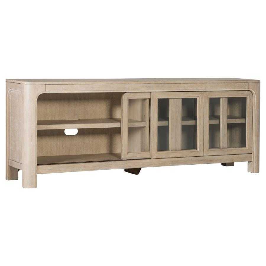 Solano 71-inch 2-door TV Stand Media Console Weathered Mango 723483