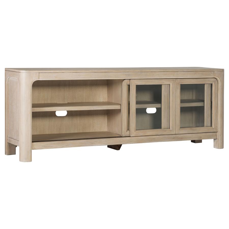 Solano 71-inch 2-door TV Stand Media Console Weathered Mango 723483
