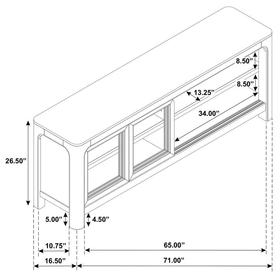 Solano 71-inch 2-door TV Stand Media Console Weathered Mango 723483