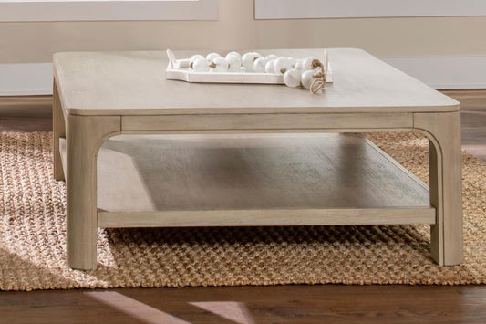 Solano Square Wood Cocktail Coffee Table Weathered Mango 723488