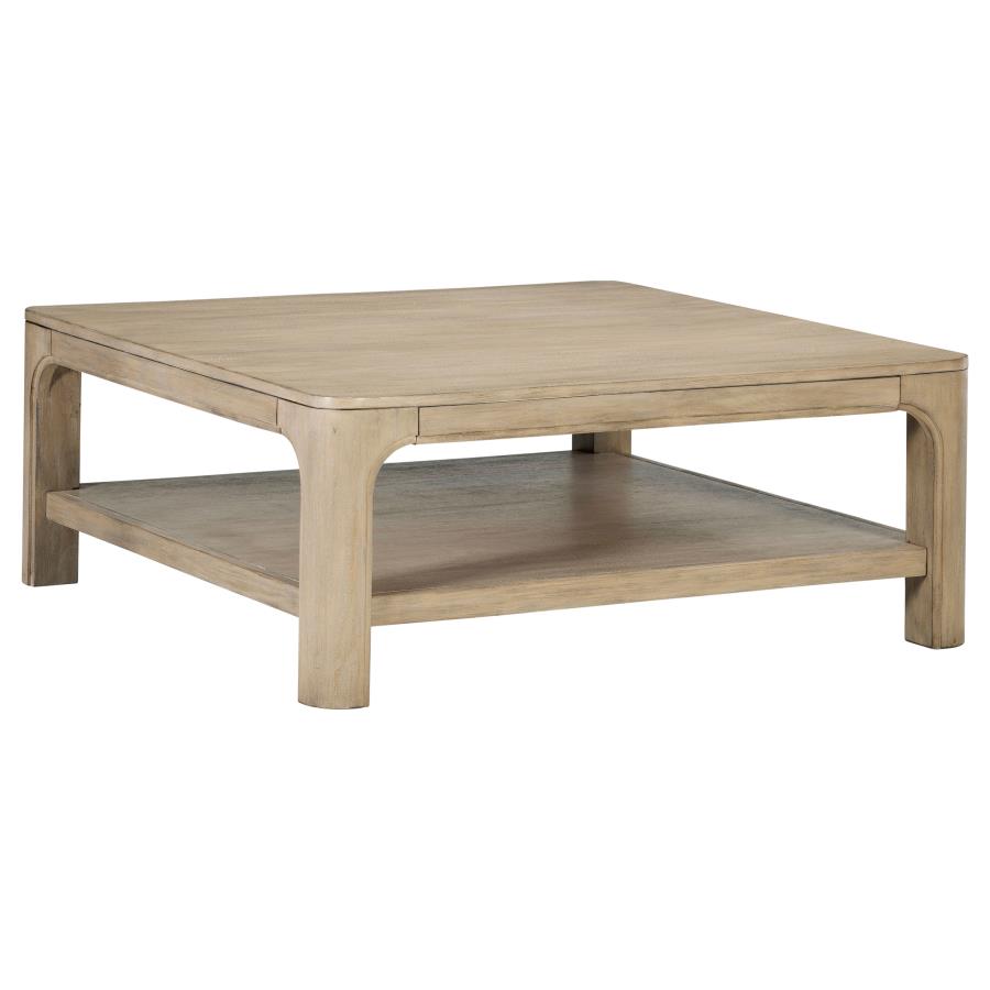 Solano Square Wood Cocktail Coffee Table Weathered Mango 723488