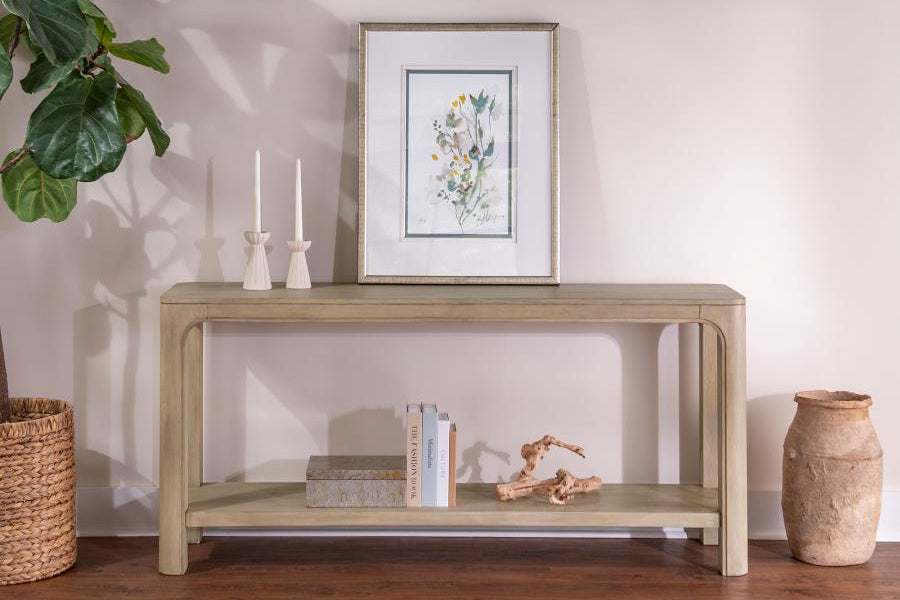 Solano 64-inch Entryway Console Sofa Table Weathered Mango 723489