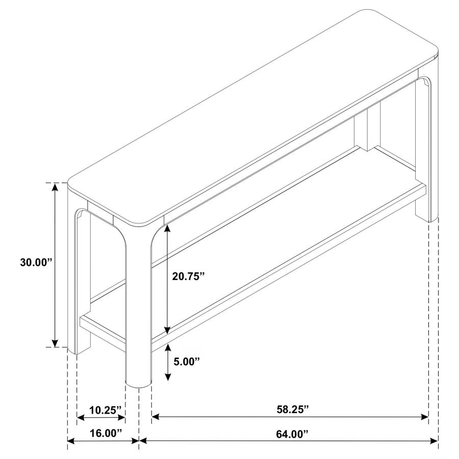 Solano 64-inch Entryway Console Sofa Table Weathered Mango 723489