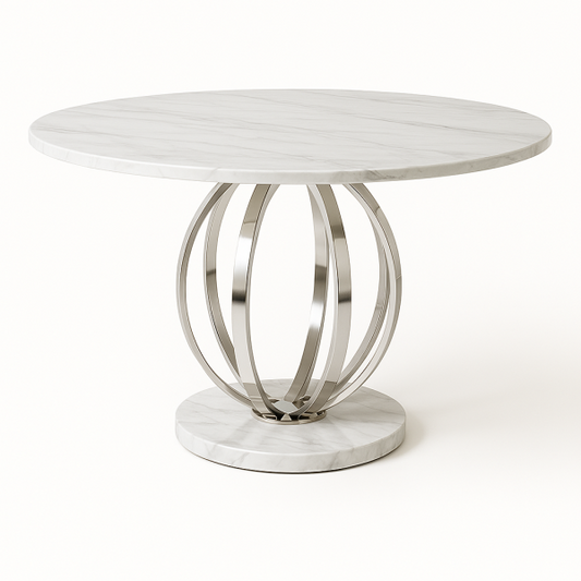 Danna Dining Table White Marble Top