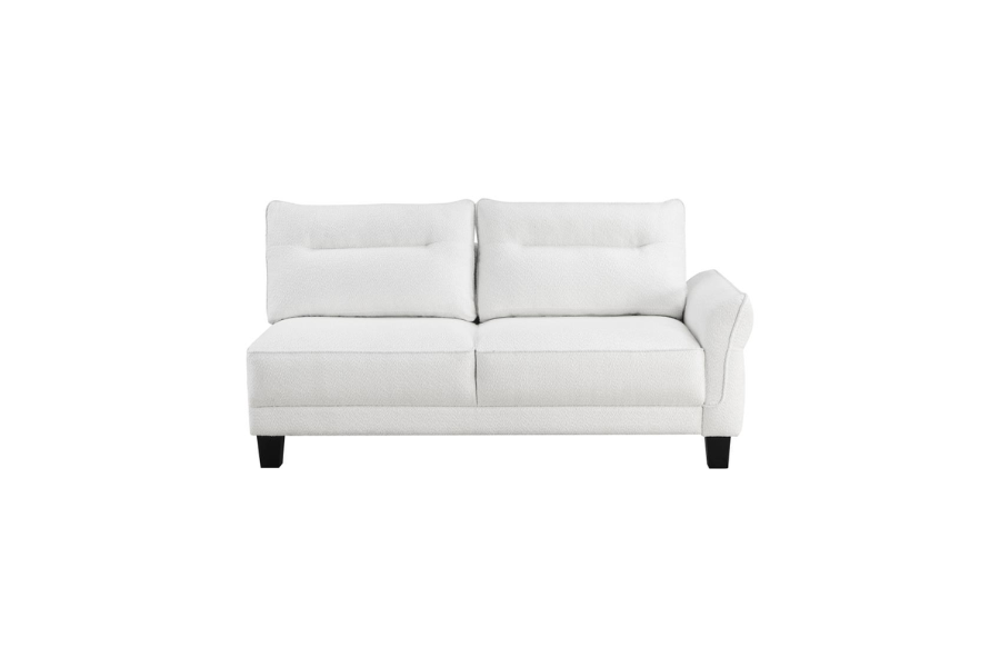 Caspian Upholstered Curved Arm Chaise Sectional Sofa 509540