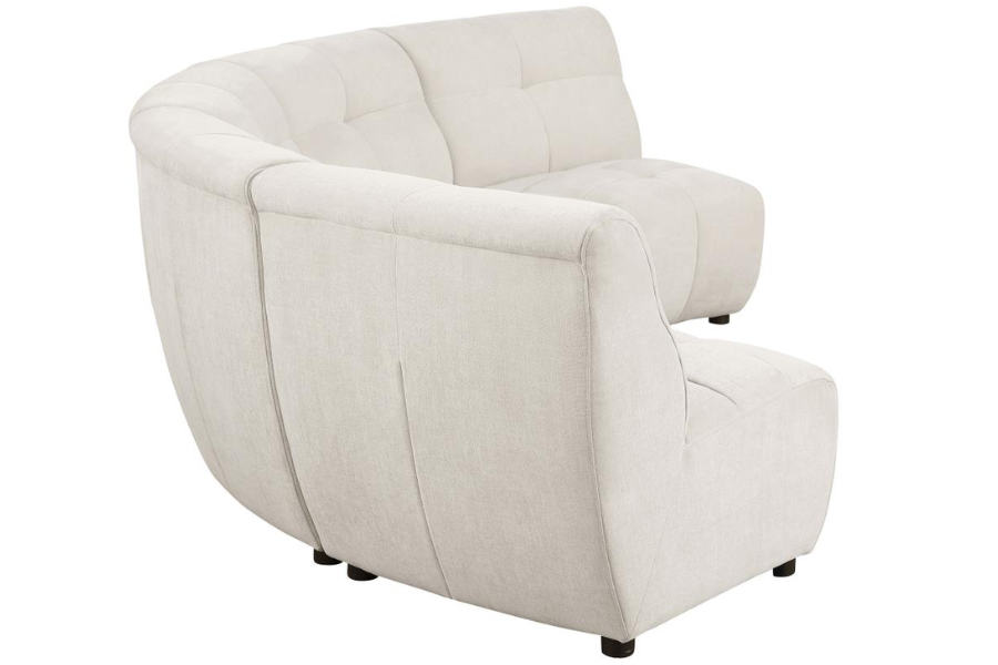 Charlotte 5-piece Upholstered Modular Sectional Sofa Ivory 551300-S5