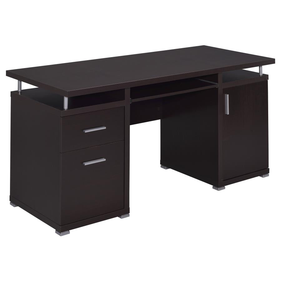 Tracy 2-drawer Computer Desk White 800108 - Venini Furniture 