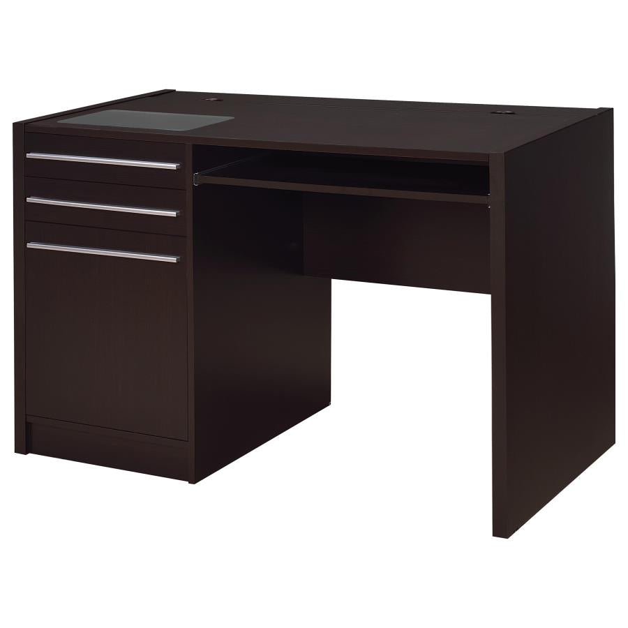 Halston 47-inch 3-drawer Connect-it Office Desk Cappuccino 800702 - Venini Furniture 