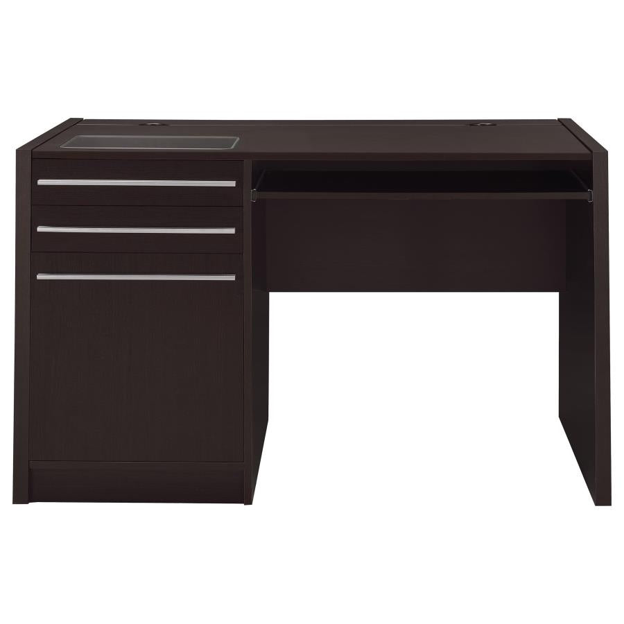 Halston 47-inch 3-drawer Connect-it Office Desk Cappuccino 800702 - Venini Furniture 