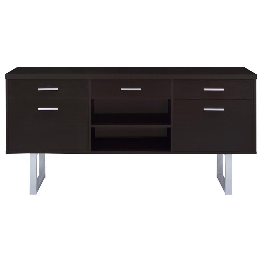 Lawtey 5-drawer Home Office Storage Credenza Cappuccino 801522
