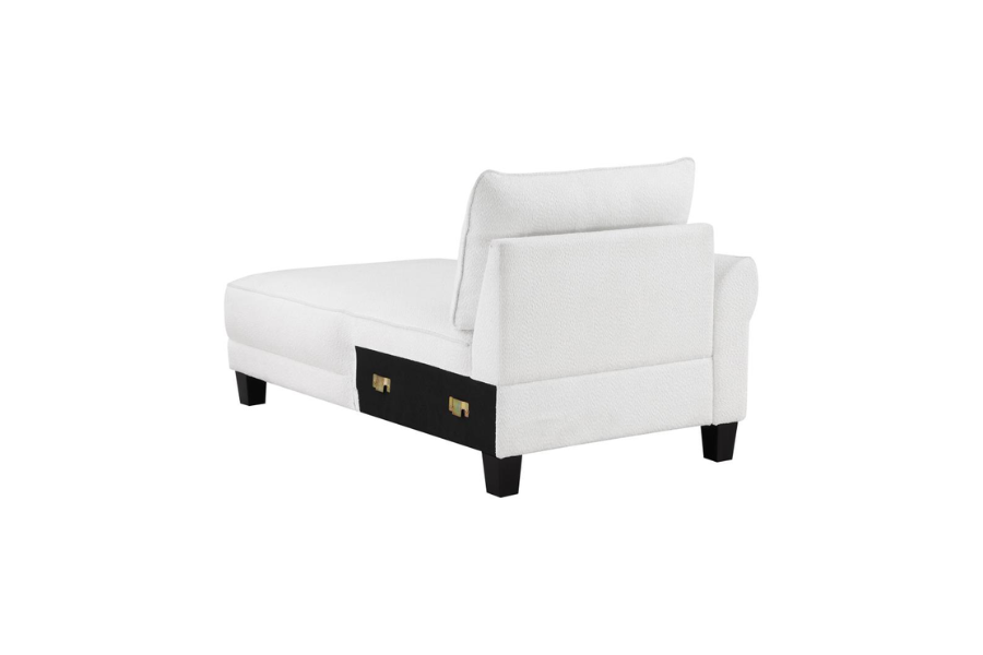 Caspian Upholstered Curved Arm Chaise Sectional Sofa 509540