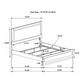 Juego de dormitorio de 4 piezas Caraway Eastern King en color blanco 224771KE-S4 
