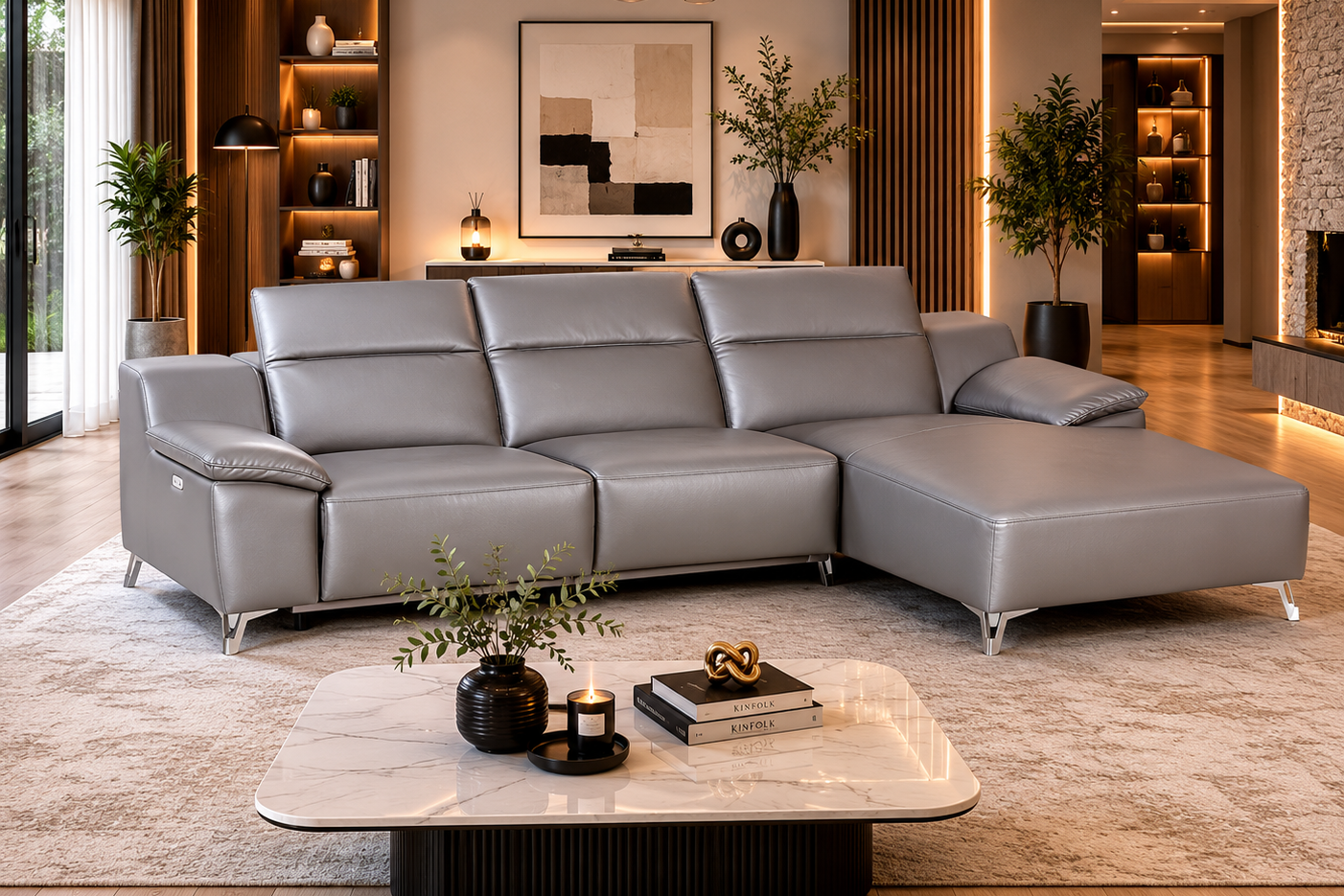 Melanie sectional Gray or Black RIGHT