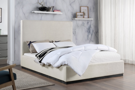 Alfie Linen Textured Fabric Bed SKU: AlfieGrey-T