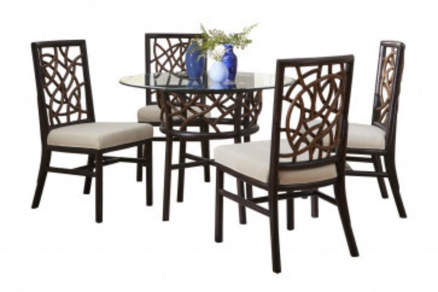 Trinidad 6 PC Dining Set w/cushion SKU: PJS-1401-BLK-6PD