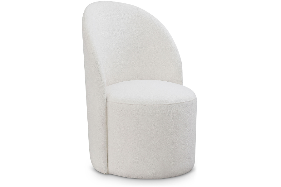 Hautely Boucle Fabric Accent | Dining Chair SKU: 528Cream