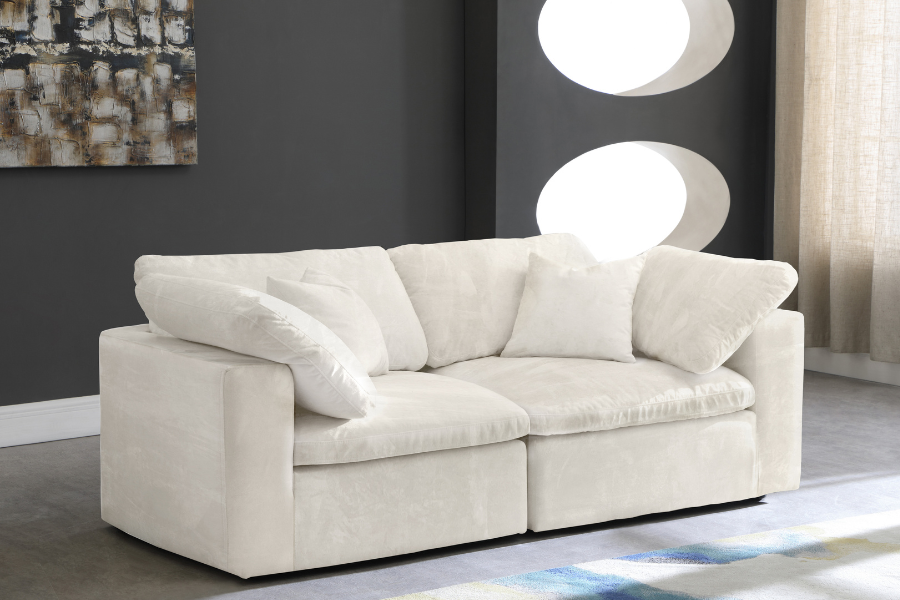 Cozy Velvet Comfort Modular Sofa SKU: 634Grey-S80