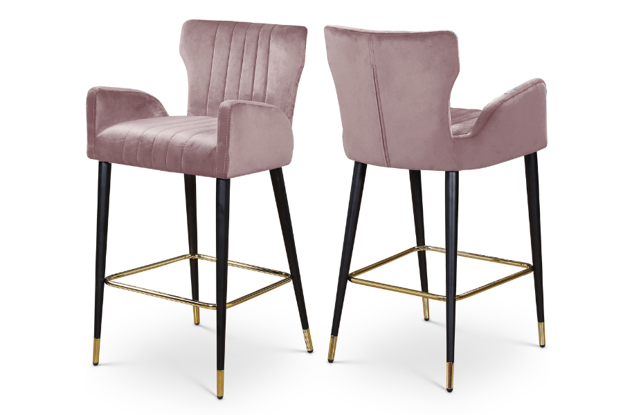 Luxe Velvet Counter Stool SKU: 792Pink-C