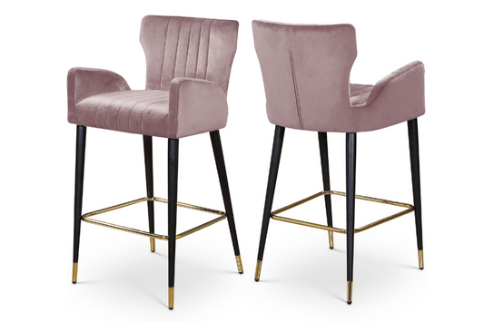 Luxe Velvet Counter Stool SKU: 792Pink-C