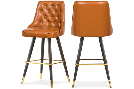 Portnoy Faux Leather Bar | Counter Stool SKU: 908Cognac-C