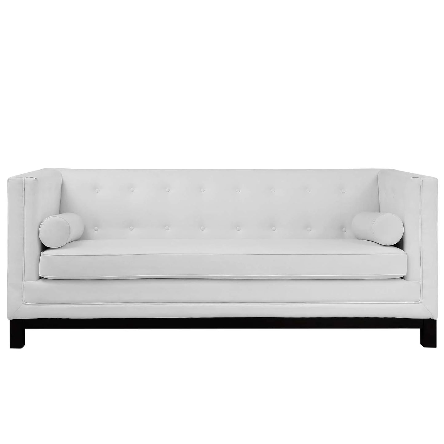 Imperial Bonded Leather Sofa in White FREE SHIPPING.