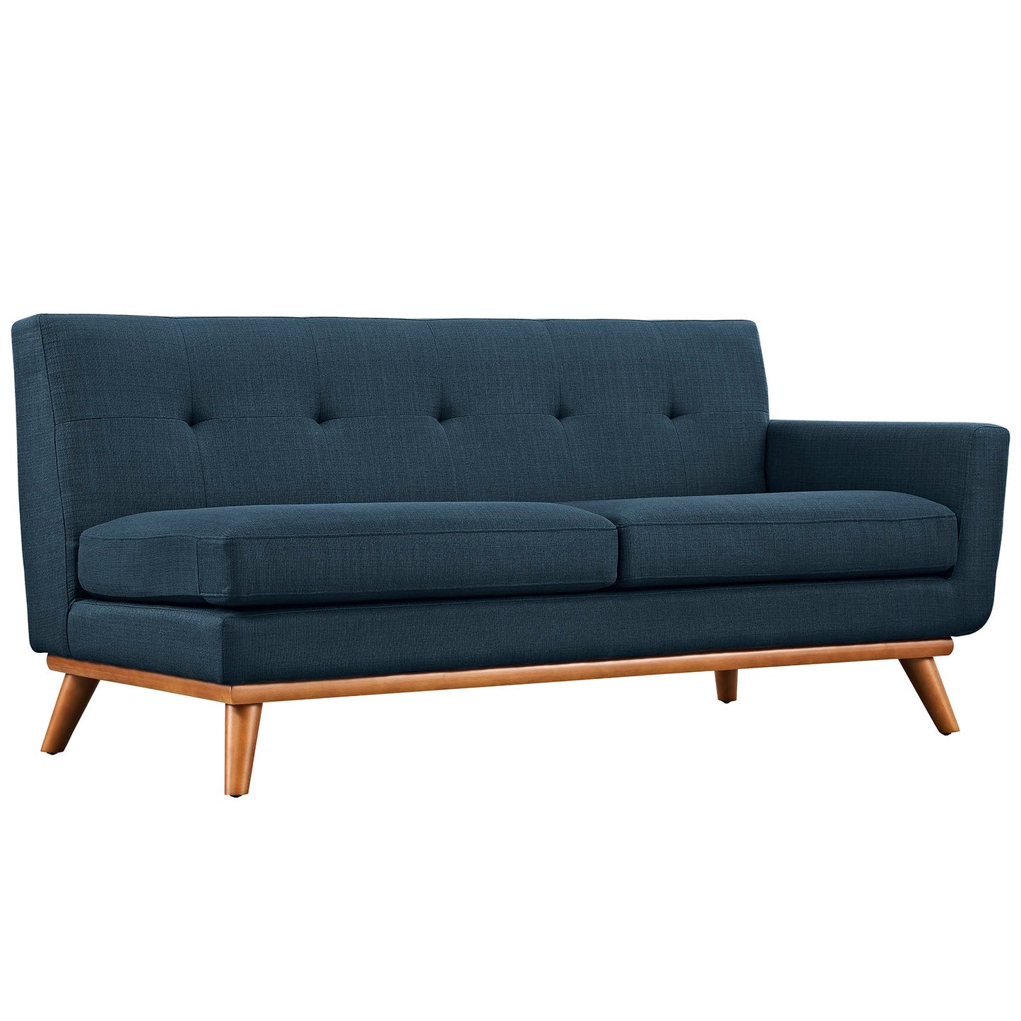 Engage L-Shaped Upholstered Fabric Sectional Sofa in Azure FREE SHIPPING.