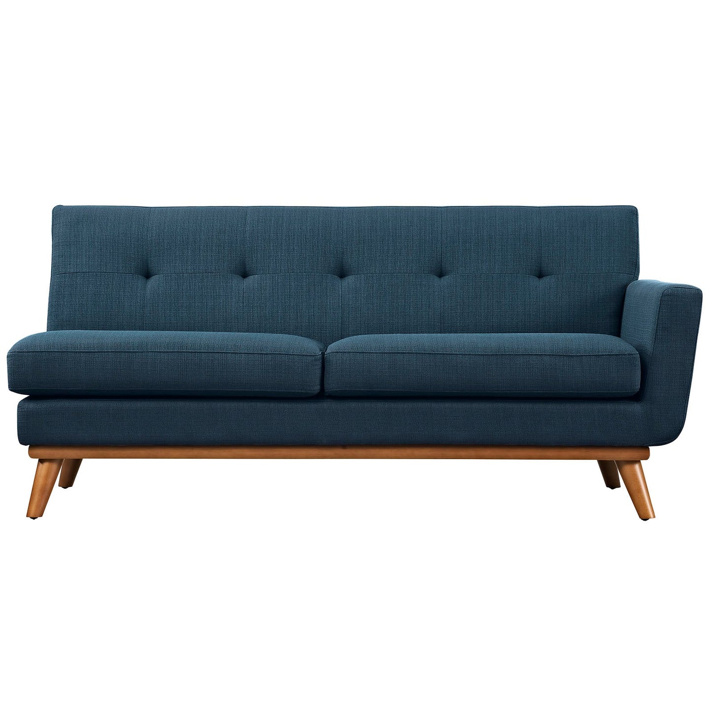 Engage L-Shaped Upholstered Fabric Sectional Sofa in Azure FREE SHIPPING.