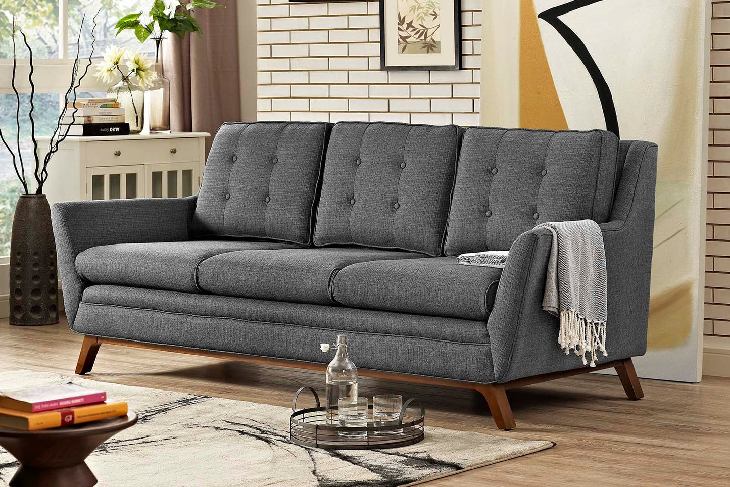 Beguile Upholstered Fabric Sofa FREE SHIPPING.