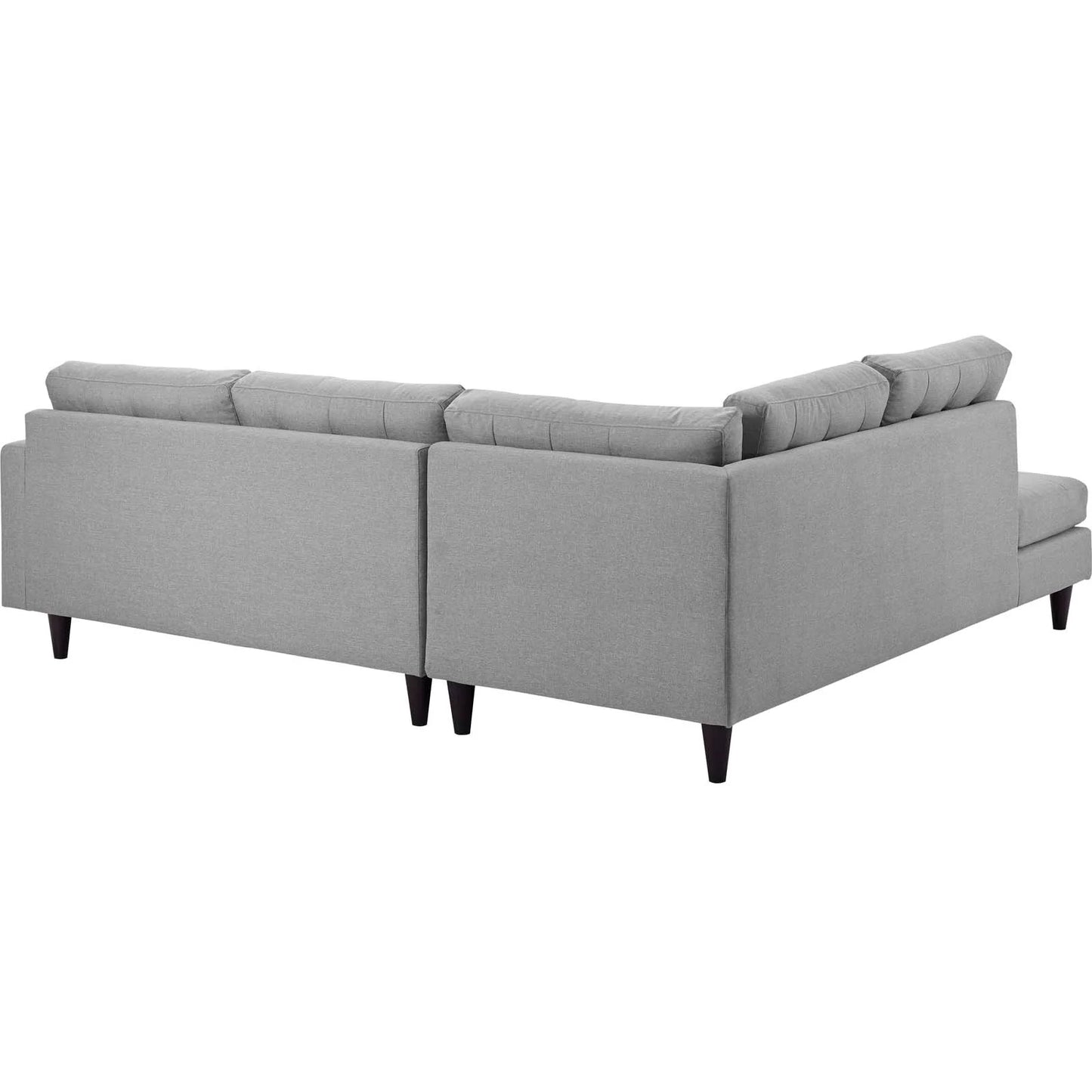 Empress 2 Piece Upholstered Fabric Left Facing Bumper Sectional FREE SHIPPING.