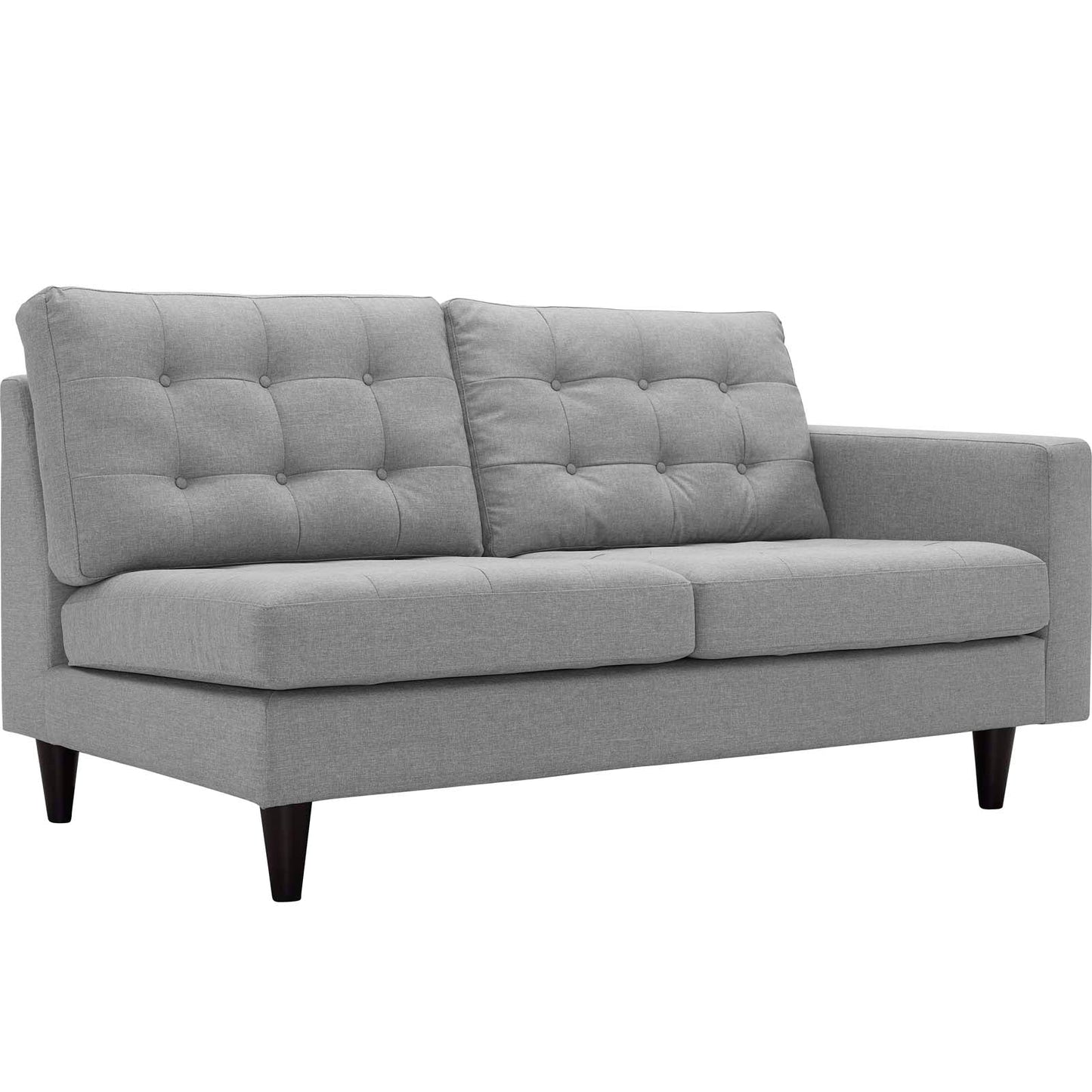 Empress 2 Piece Upholstered Fabric Left Facing Bumper Sectional FREE SHIPPING.