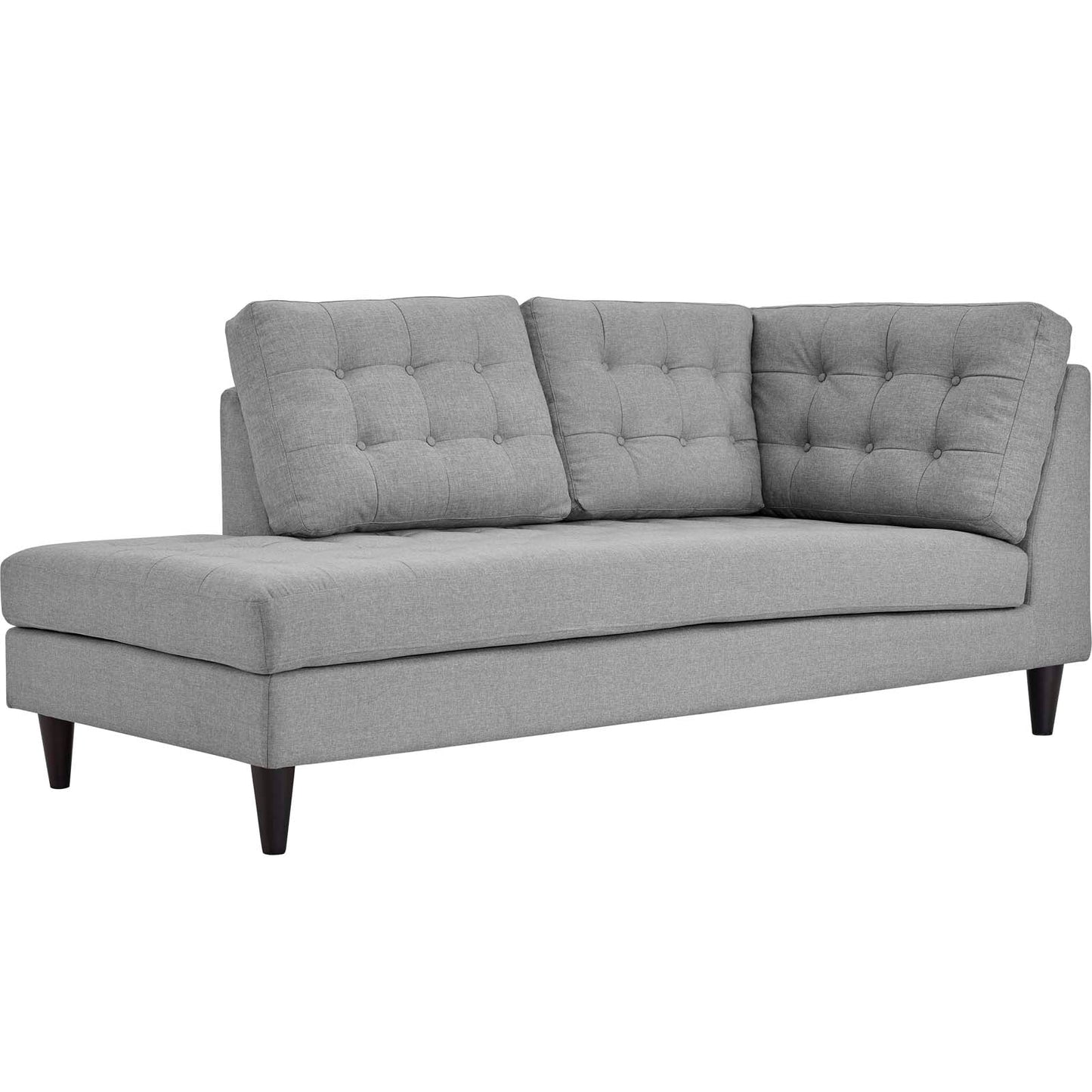 Empress 2 Piece Upholstered Fabric Left Facing Bumper Sectional FREE SHIPPING.