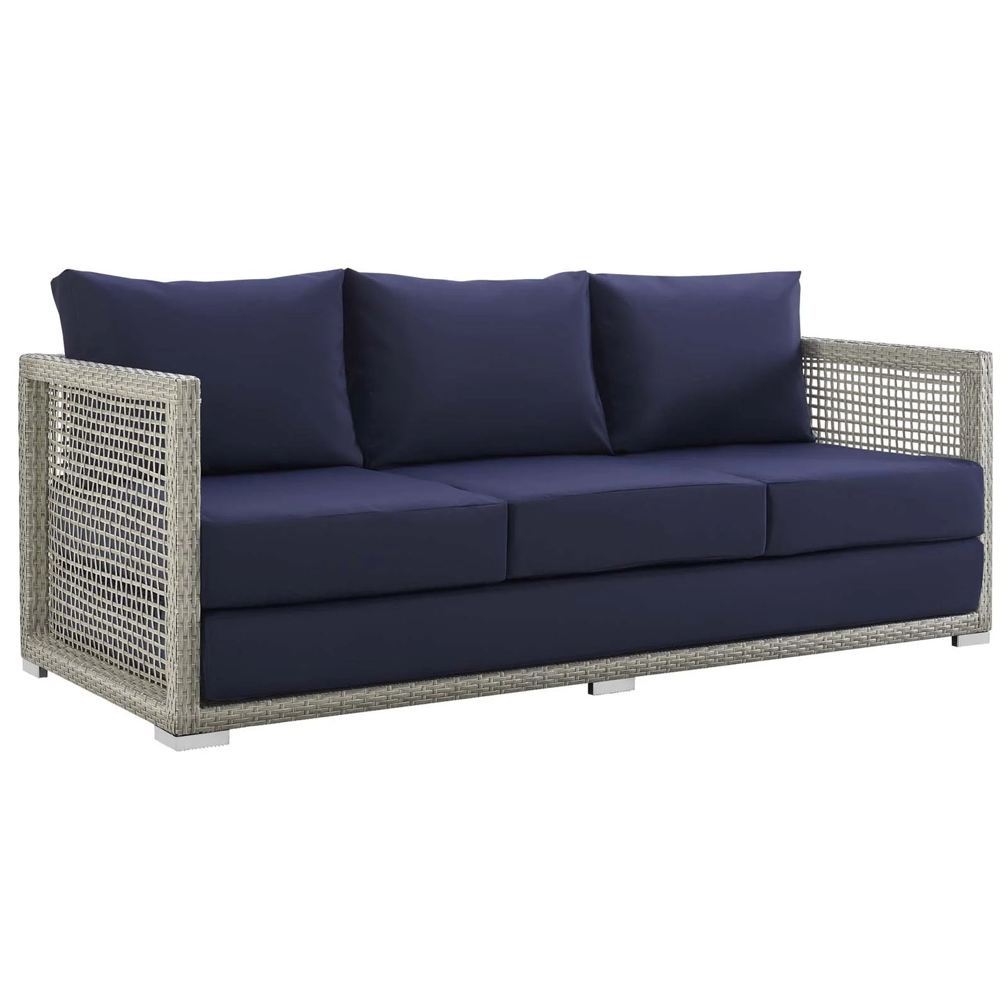 Aura Outdoor Patio Wicker Rattan Sofa FREE SHIPPING.