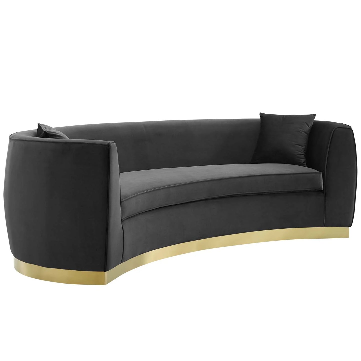 Resolute Curved Performance Velvet Sofa FREE SHIPPING.