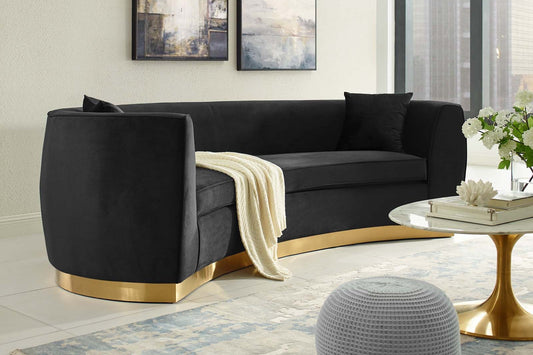 Resolute Curved Performance Velvet Sofa FREE SHIPPING.