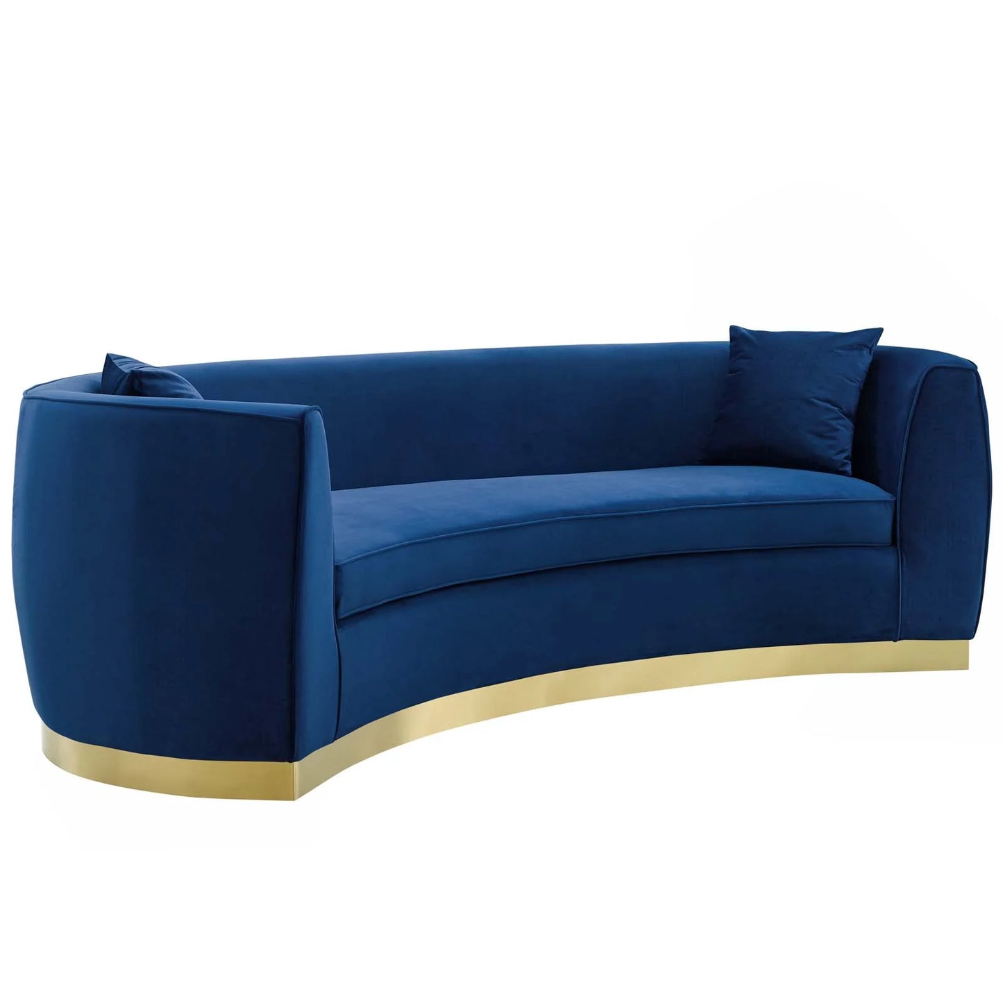 Resolute Curved Performance Velvet Sofa FREE SHIPPING.
