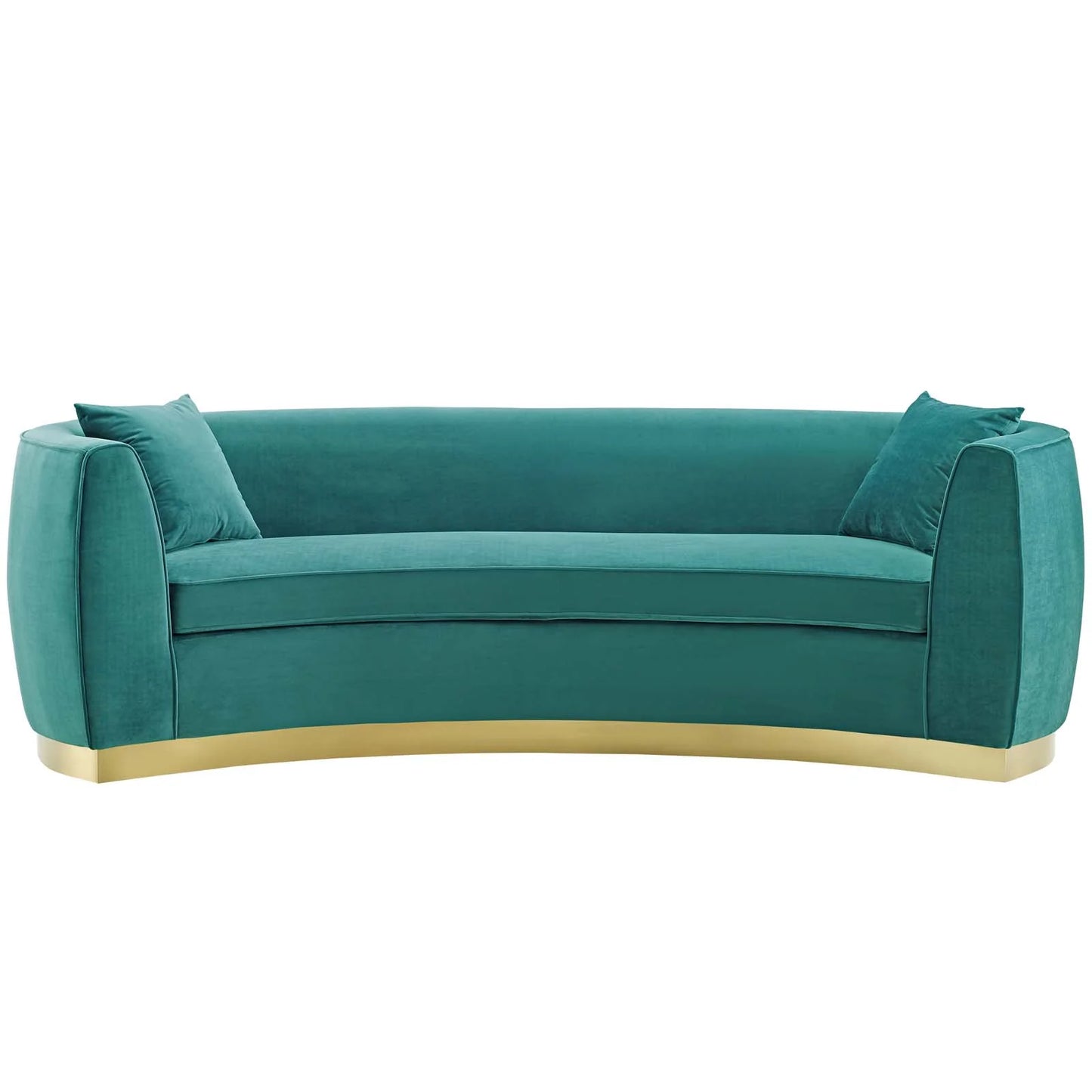 Resolute Curved Performance Velvet Sofa FREE SHIPPING.