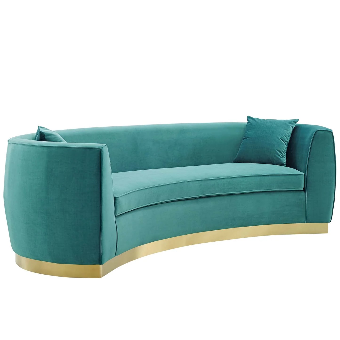 Resolute Curved Performance Velvet Sofa FREE SHIPPING.