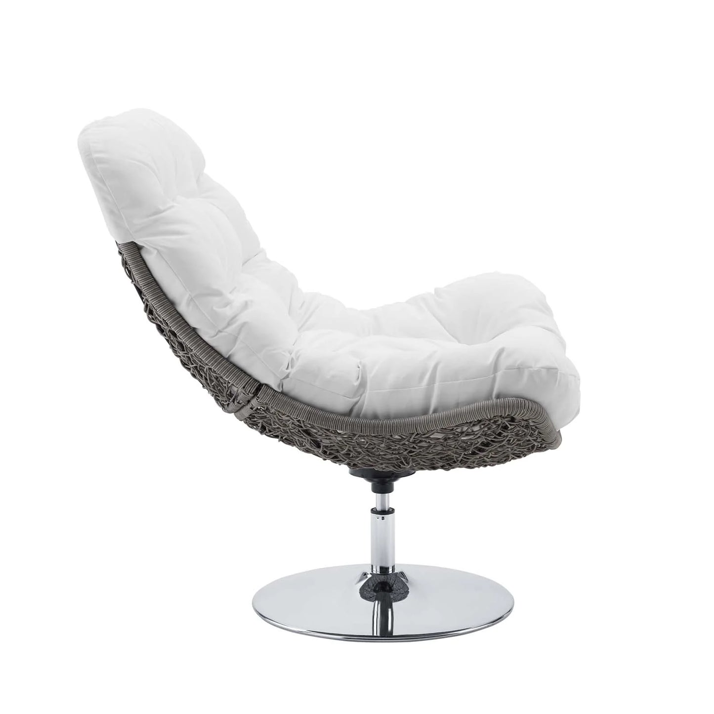 Brighton Wicker Rattan Outdoor Patio Swivel Lounge Chair. - Venini Furniture 