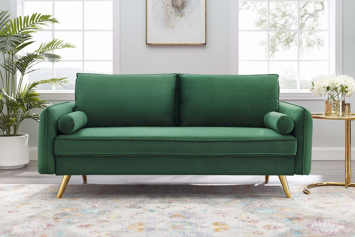 Revive Performance Velvet Sofa FREE SHIPPING.