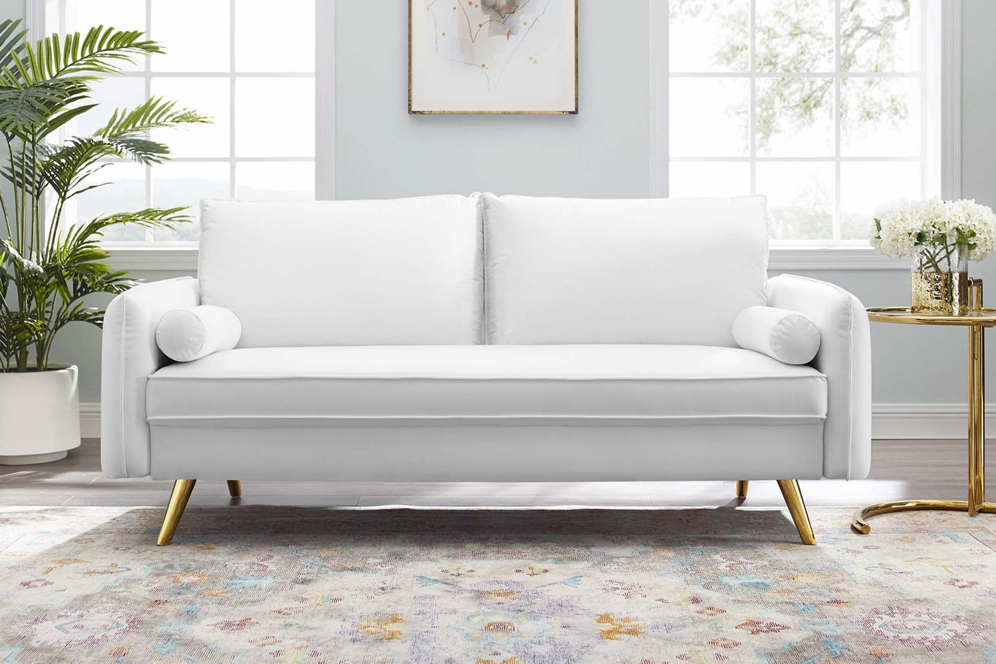 Revive Performance Velvet Sofa FREE SHIPPING.
