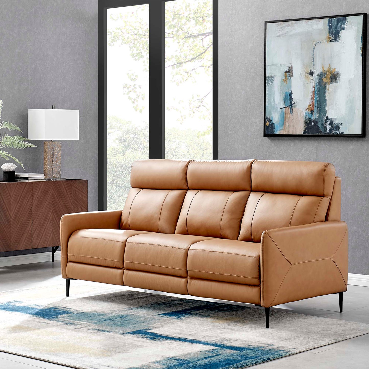 Huxley Leather Sofa FREE SHIPPING.