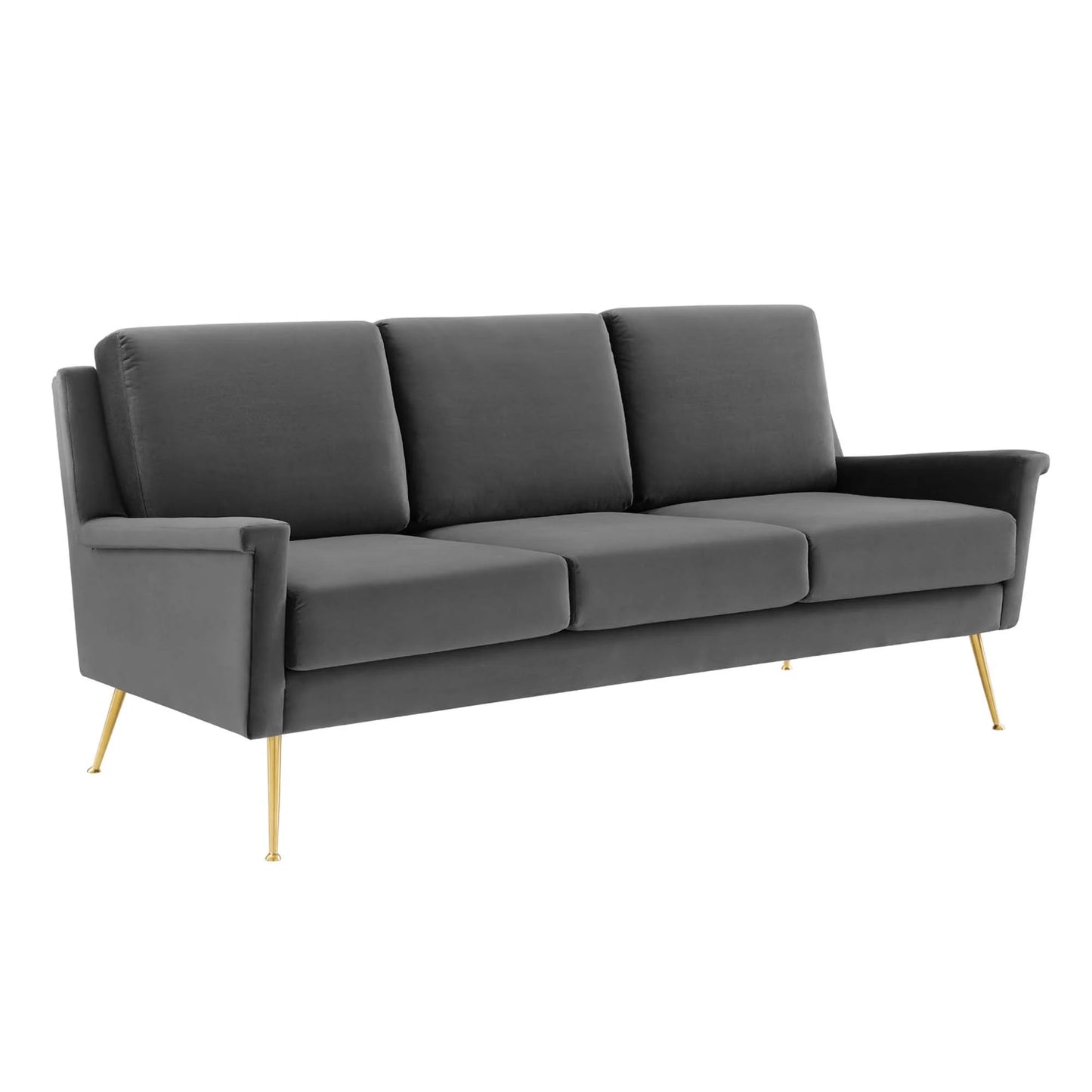 Chesapeake Performance Velvet Sofa in Gold Gray FREE SHIPPING.
