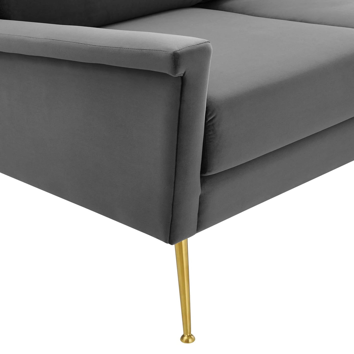 Chesapeake Performance Velvet Sofa in Gold Gray FREE SHIPPING.