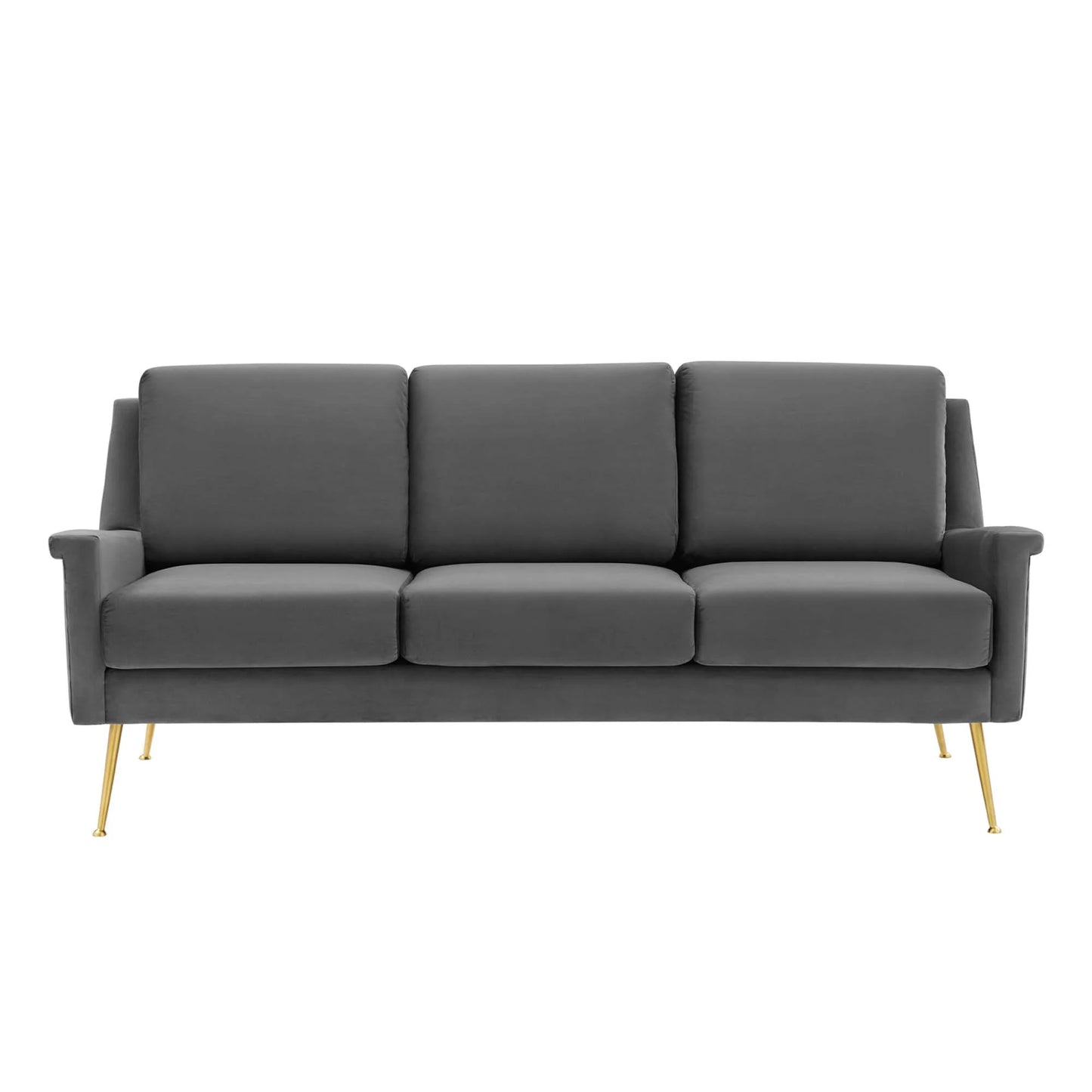 Chesapeake Performance Velvet Sofa in Gold Gray FREE SHIPPING.