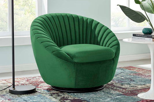 Whirr Tufted Performance Velvet Swivel Chair FREE SHIPPING.