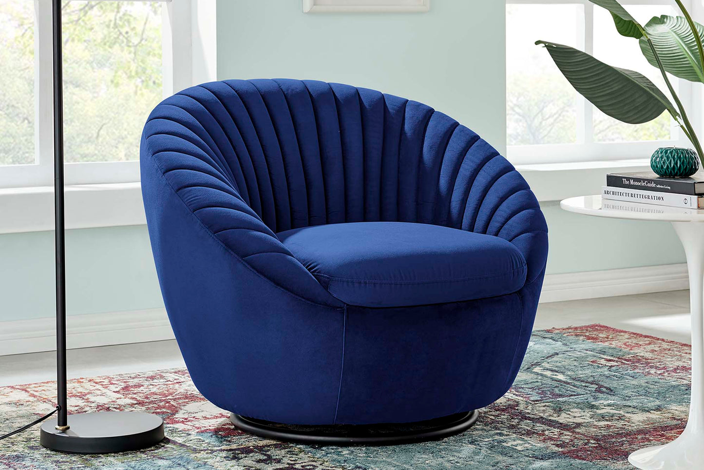 Whirr Tufted Performance Velvet Swivel Chair FREE SHIPPING.