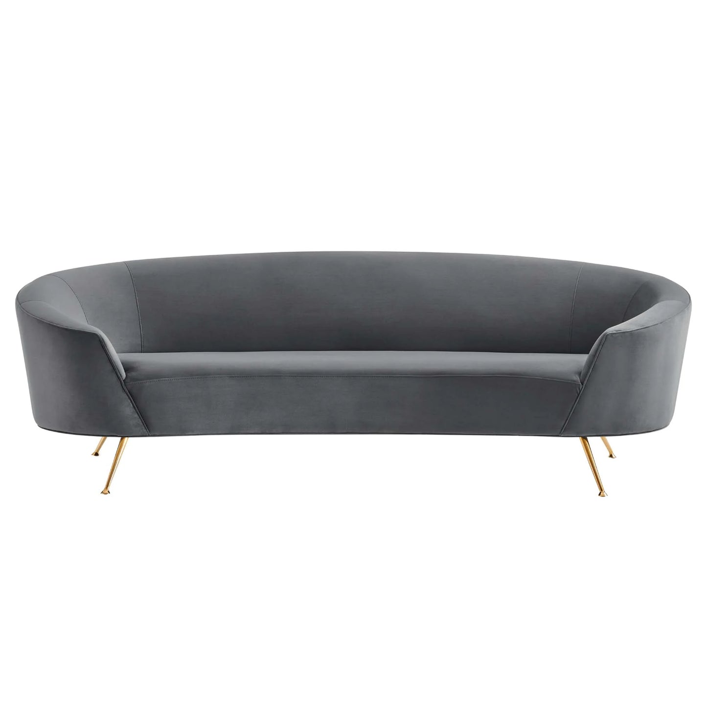 Marchesa Upholstered Performance Velvet Sofa in Gray FREE SHIPPING.