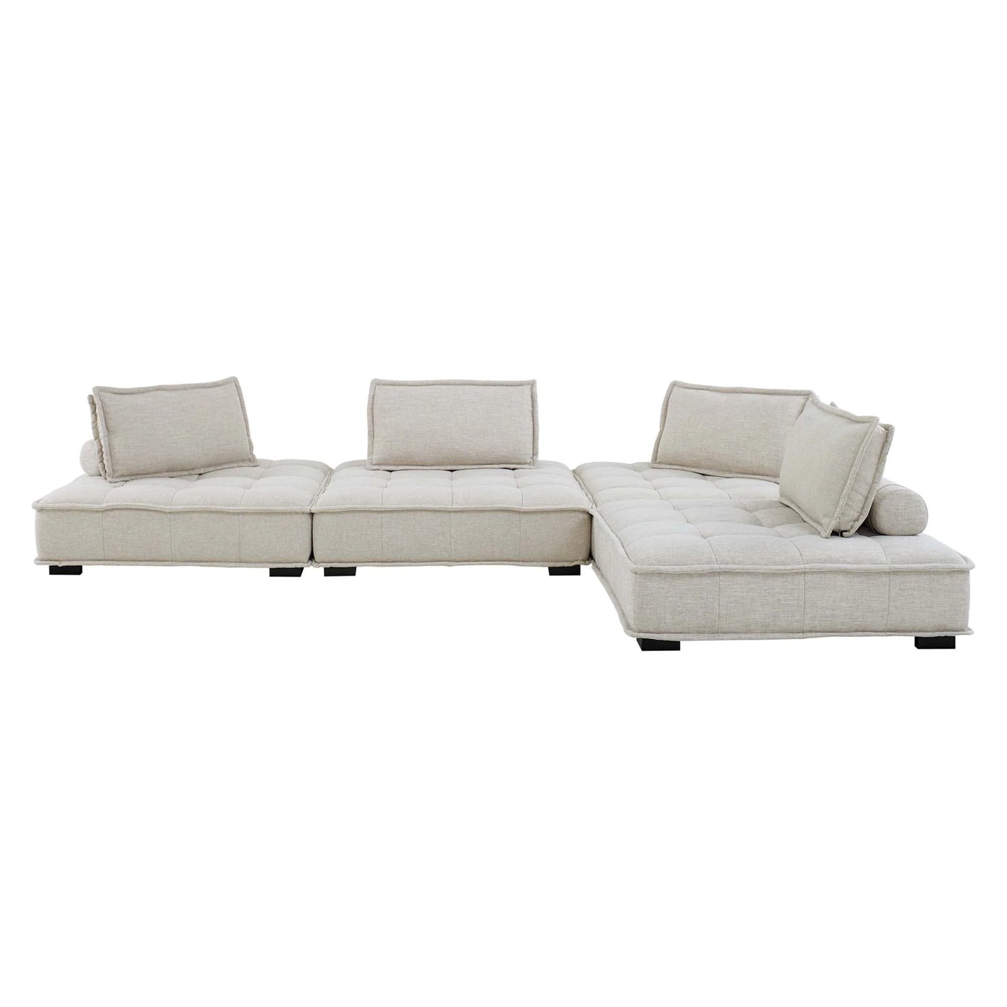 Saunter 4-Piece Tufted Fabric Fabric Sectional Sofa FREE SHIPPING.